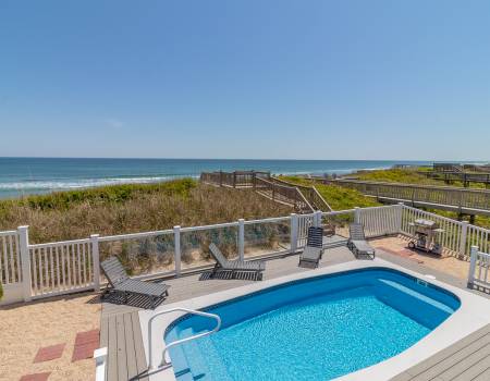 Don't Be Shellfish oceanfront home in Duck with pool