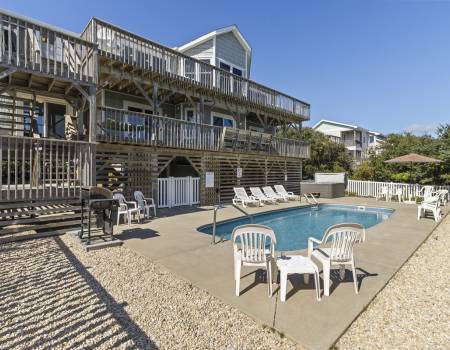 Beach Blessing oceanside home with pool in Corolla