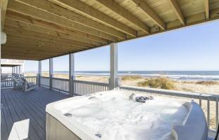 Oceanfront Hot Tub at Dolphin Watch in Avon